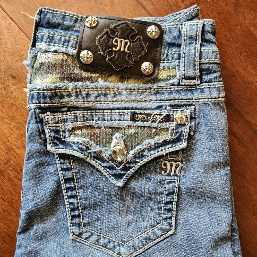 Miss Me Bootcut Sequin Camo Jeans JY6242B - size 29